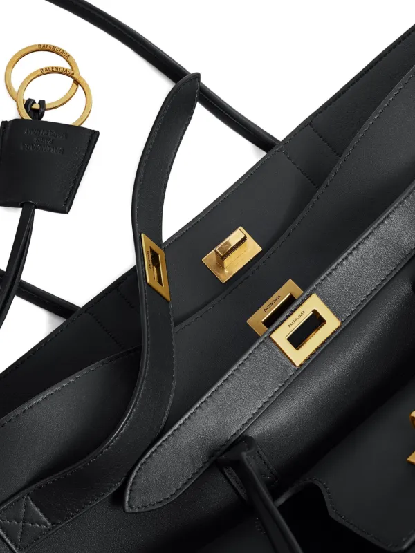 Balenciaga Medium Bel Air Leather Shoulder Bag | Black