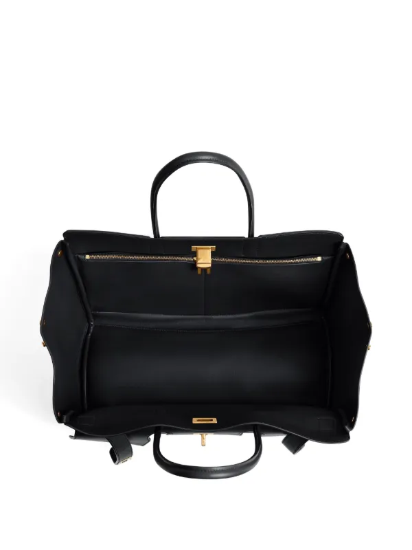 Balenciaga Medium Bel Air Leather Shoulder Bag | Black