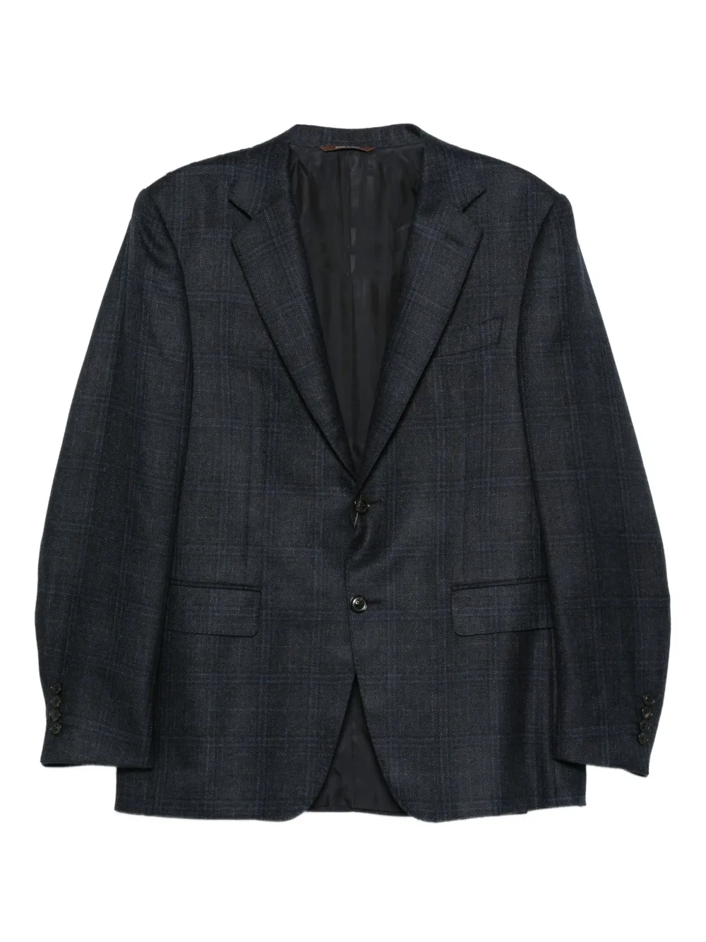 Canali checked two-button blazer | Blue | Image 1