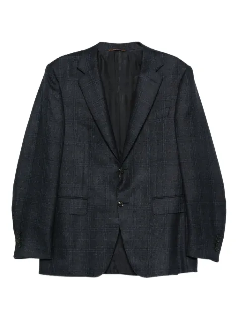 Canali checked two-button blazer