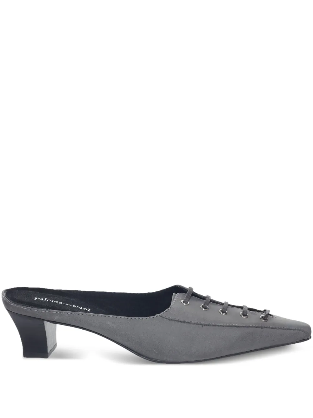 Paloma Wool 45mm Puy lace-up mules Grey