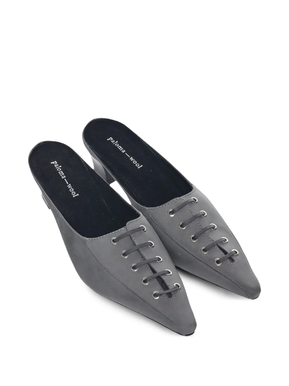 Paloma Wool 45mm Puy lace-up mules Grey