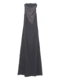 Paloma Wool maxi halter-neck gingham dress - Grey