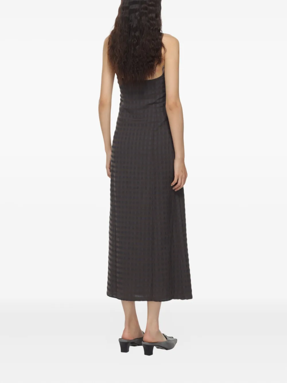 Paloma Wool Maxi-jurk met halternek en gingham ruit Grijs