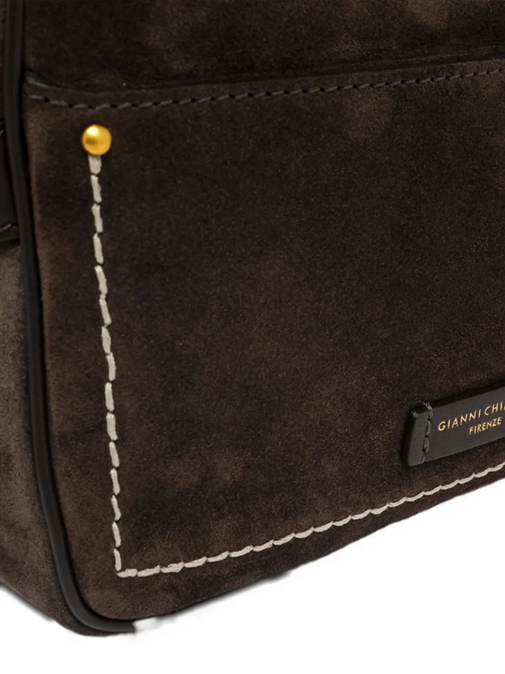 GIANNI CHIARINI Nina suede cross body bag Bruin