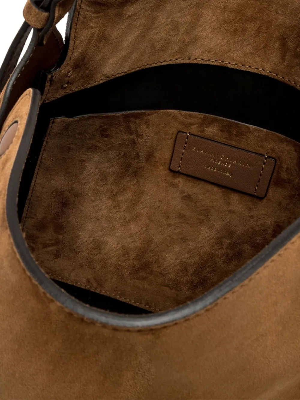GIANNI CHIARINI Penelope suède schoudertas Bruin