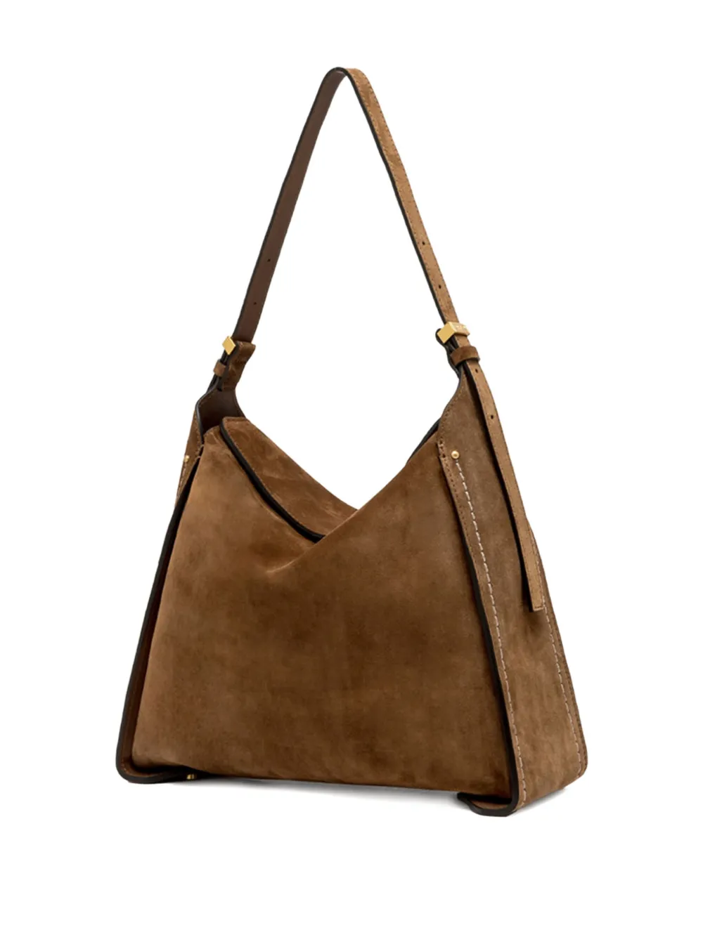 GIANNI CHIARINI Penelope suède schoudertas Bruin