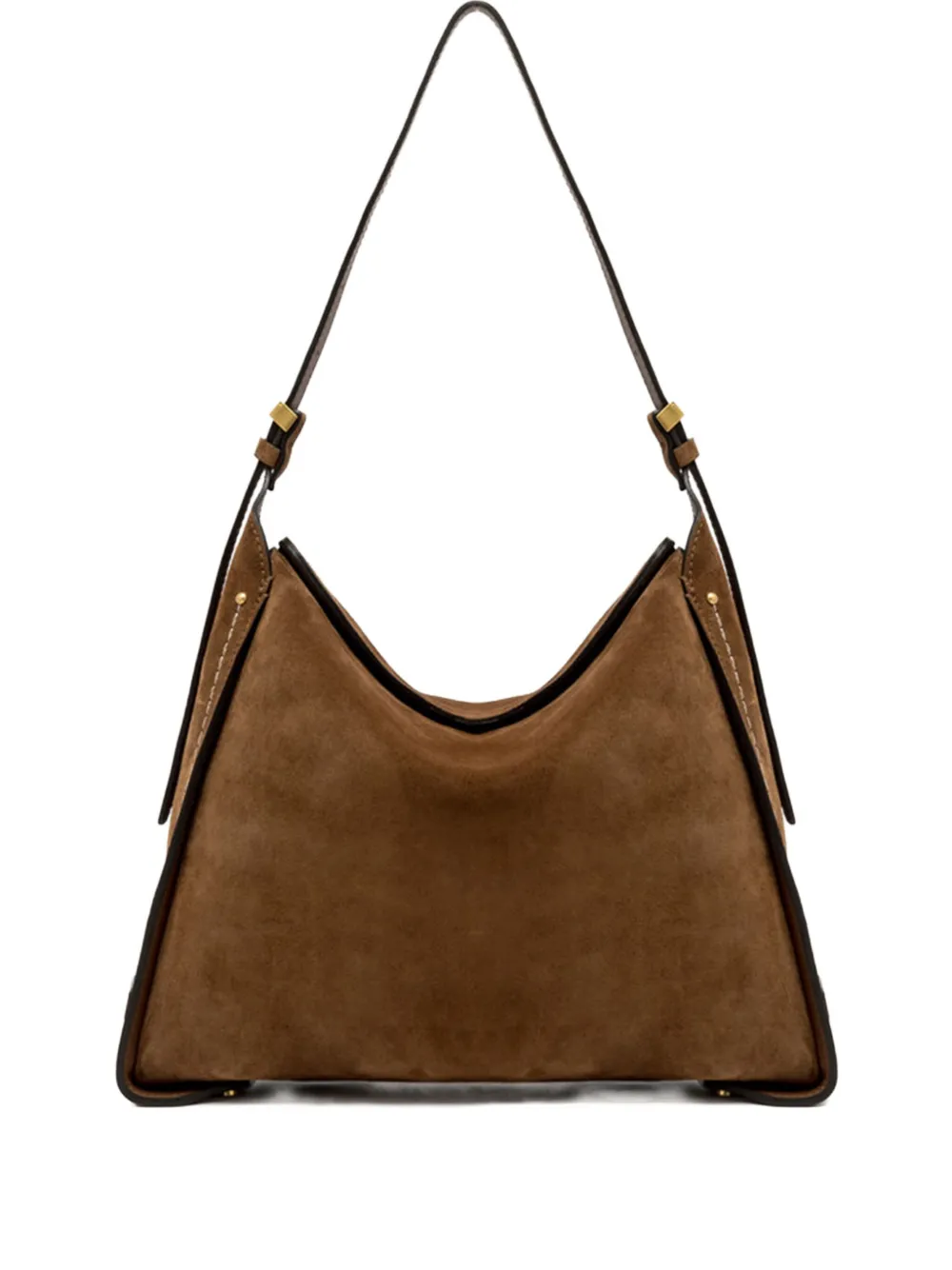 GIANNI CHIARINI Penelope suede shoulder bag Bruin
