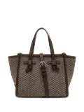 GIANNI CHIARINI MISS MARCELLA herringbone-pattern tote bag - Brown