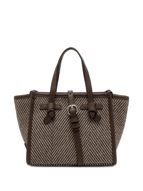 GIANNI CHIARINI MISS MARCELLA herringbone-pattern tote bag