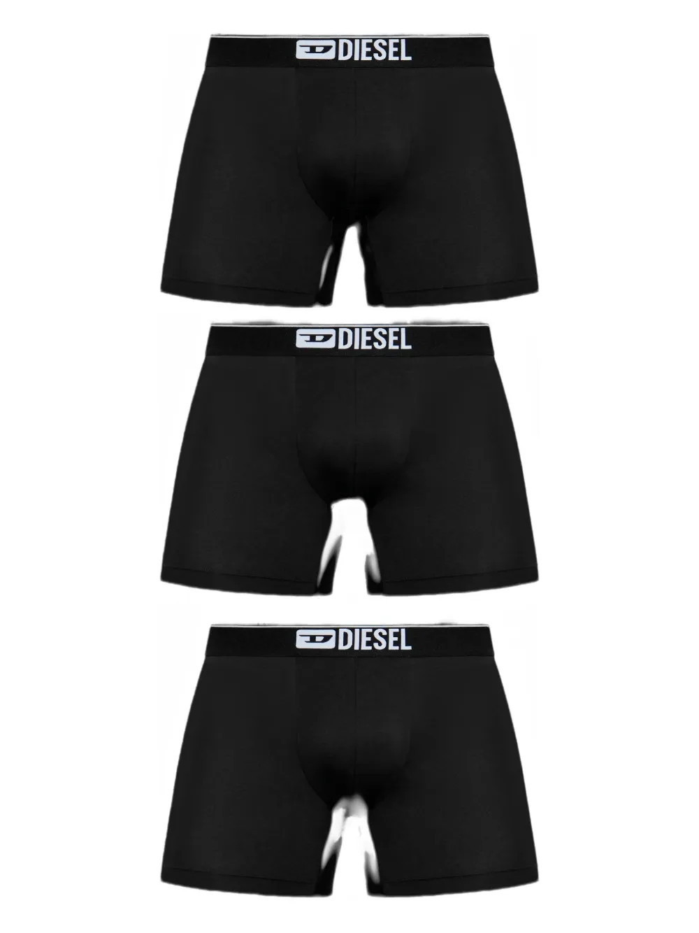 Diesel Logo-detail Boxer Shorts (pack Of Three) In Black