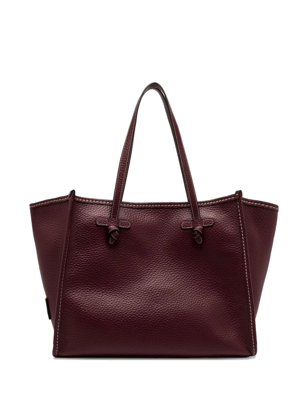 GIANNI CHIARINI knotted-detail leather tote bag Rood