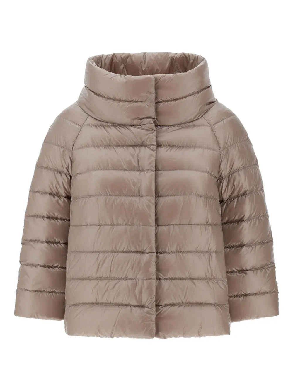 Herno Sofia high-neck quilted jacket Beige