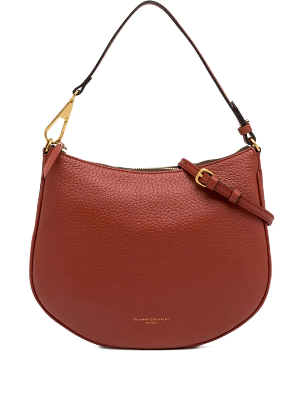 Brooke semi-oval zip shoulder bag