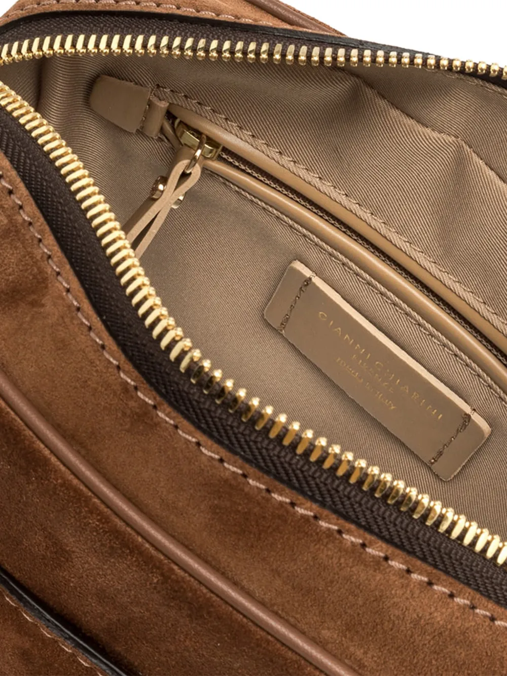 GIANNI CHIARINI Nina suède crossbodytas Bruin