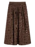 Weekend Max Mara sequinned cotton skirt - Brown
