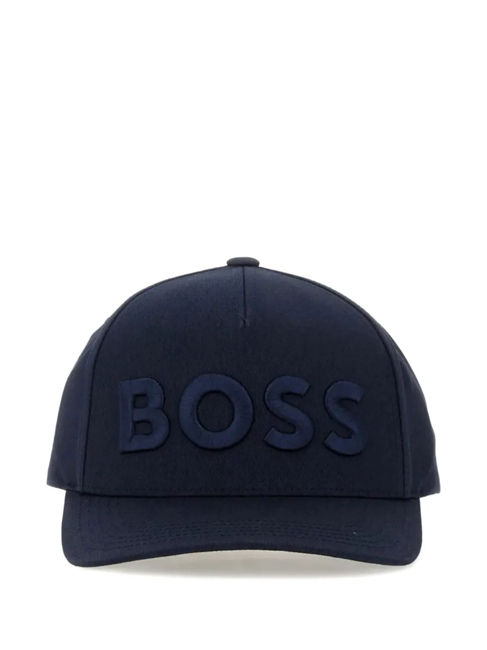 BOSS logo-embroidered baseball cap Blauw