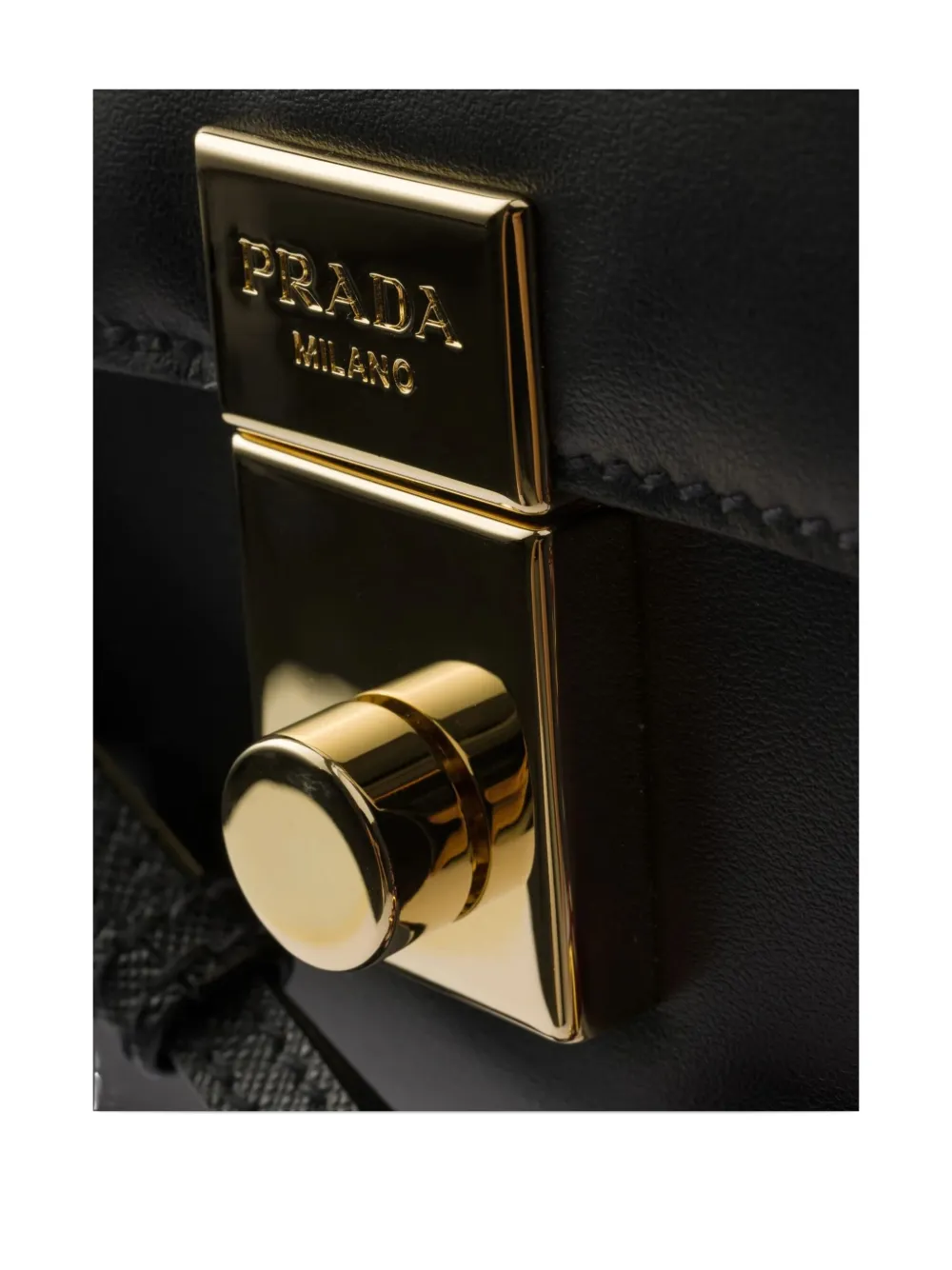 Prada Soft Sound schoudertas met kettingdetail Zwart