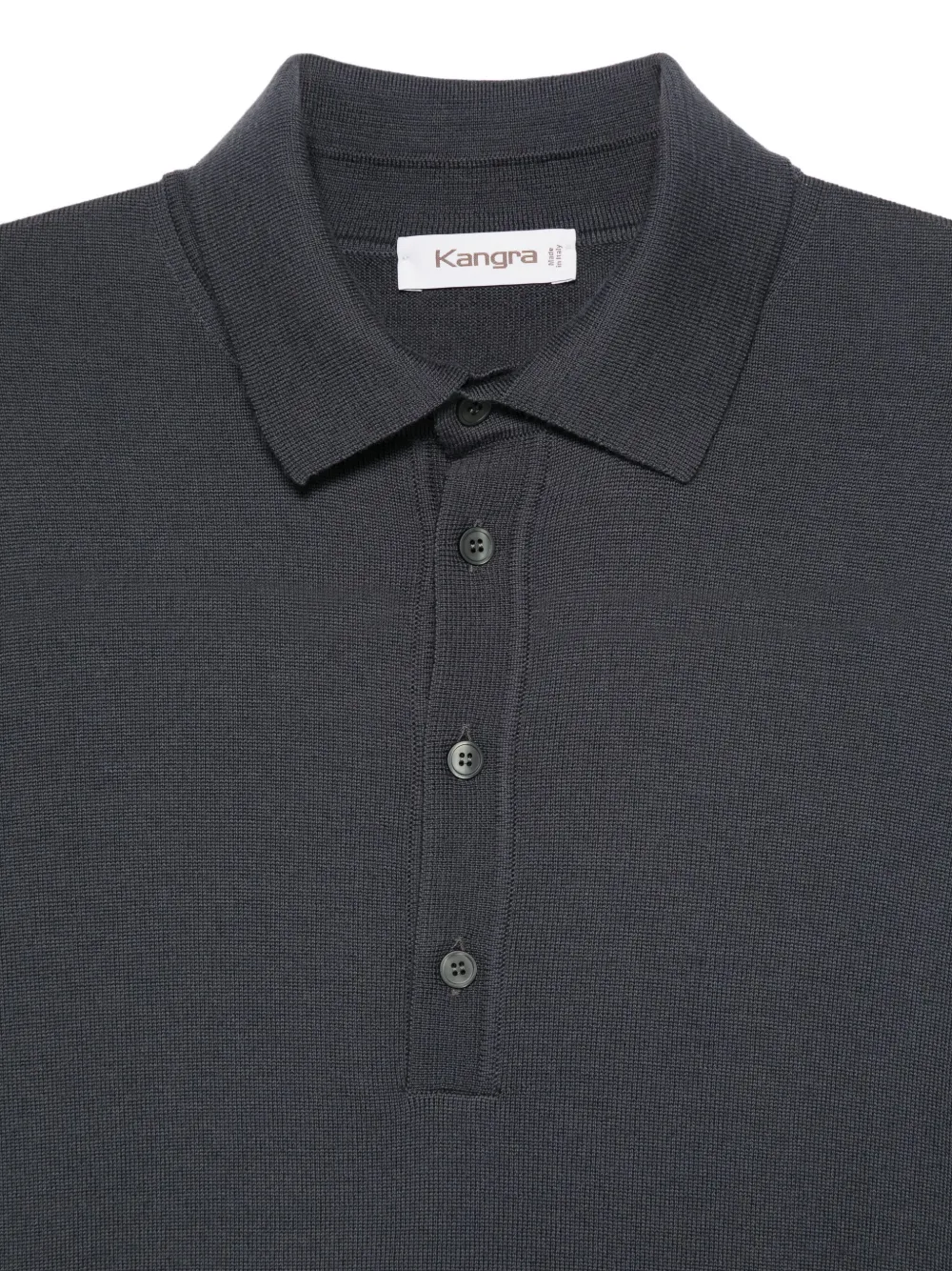 Kangra Poloshirt met lange mouwen Zwart
