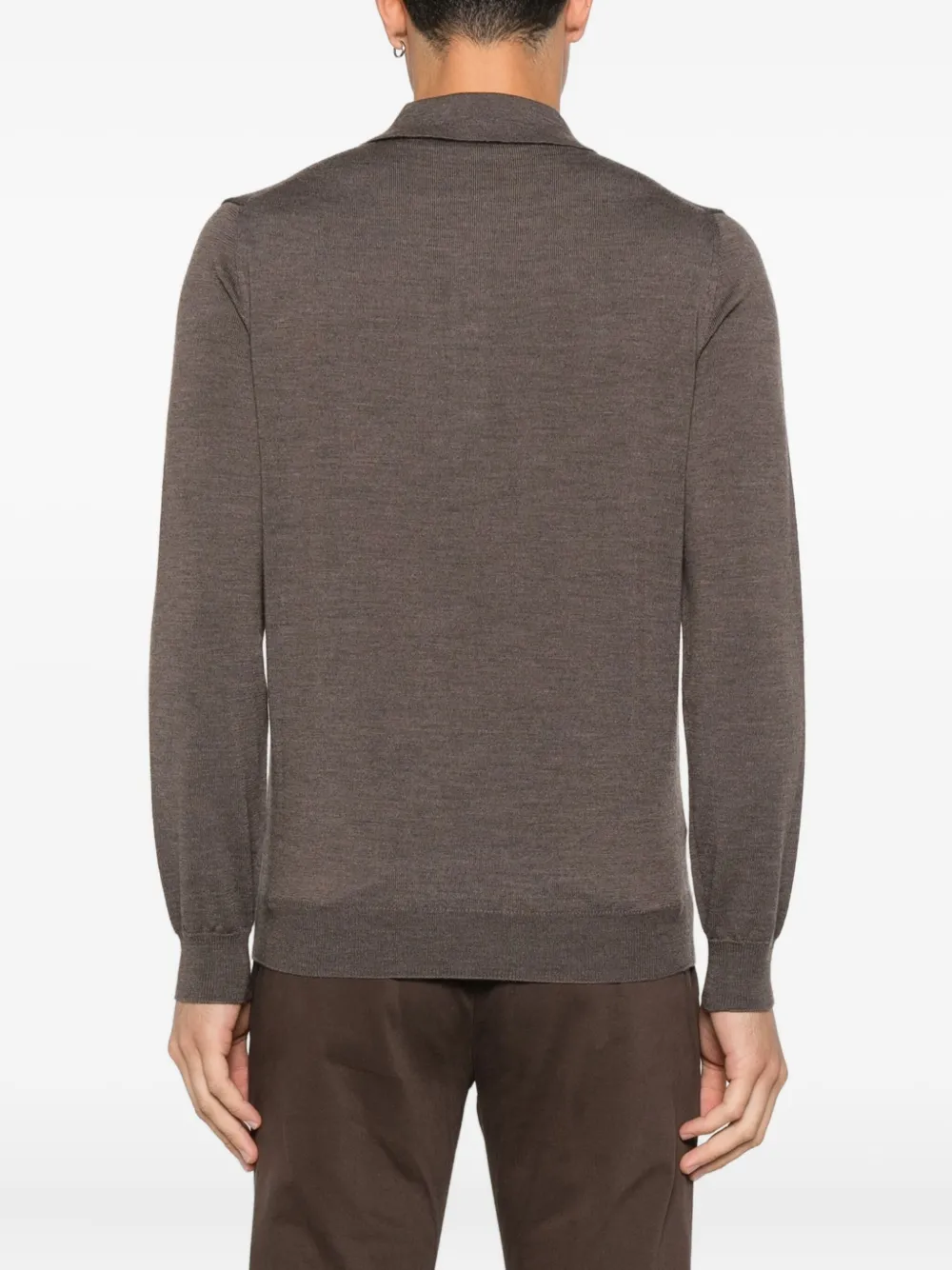 Kangra Poloshirt met knopen Bruin