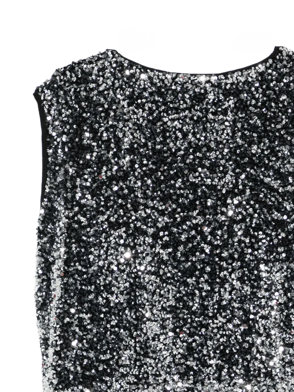Junya Watanabe Sequinned Sleeveless Top In Silver