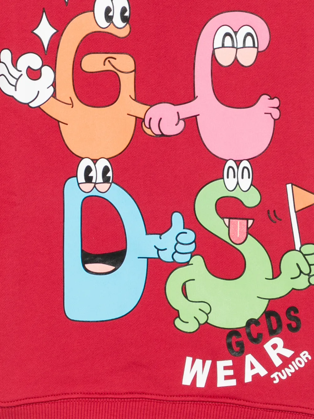 Gcds Kids Sweater met grafische print Rood