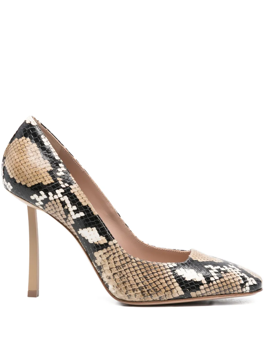 Le Silla 90mm square-toe heeled pumps Neutrals