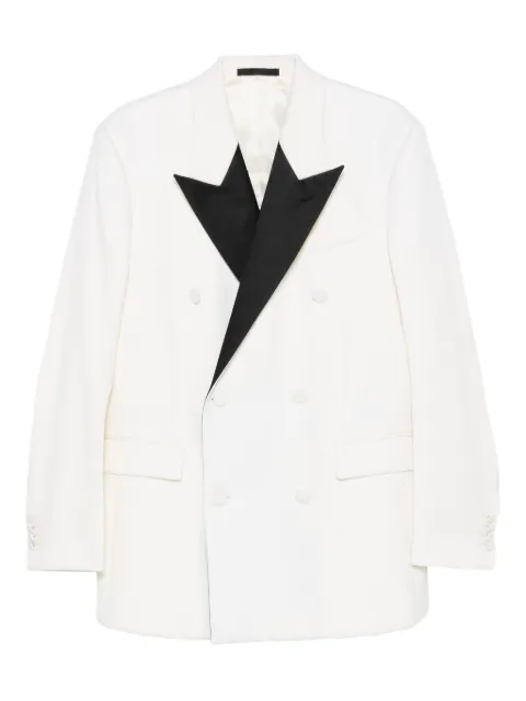 Lanvin double-breasted peak-lapel blazer