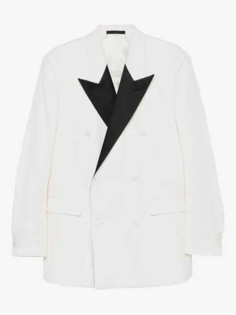 Lanvin double-breasted peak-lapel blazer