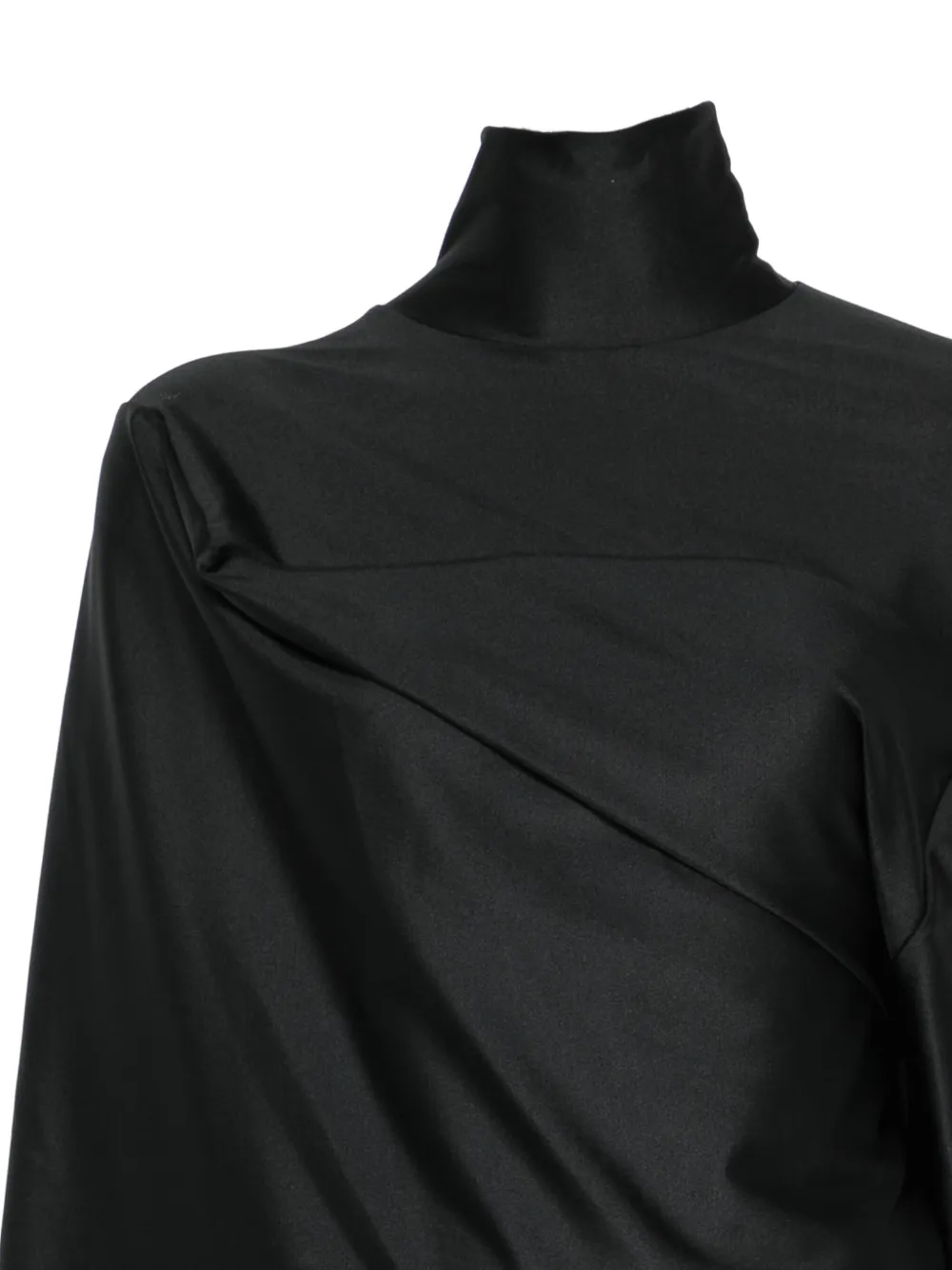 Junya Watanabe High-neck Draped Top In Black