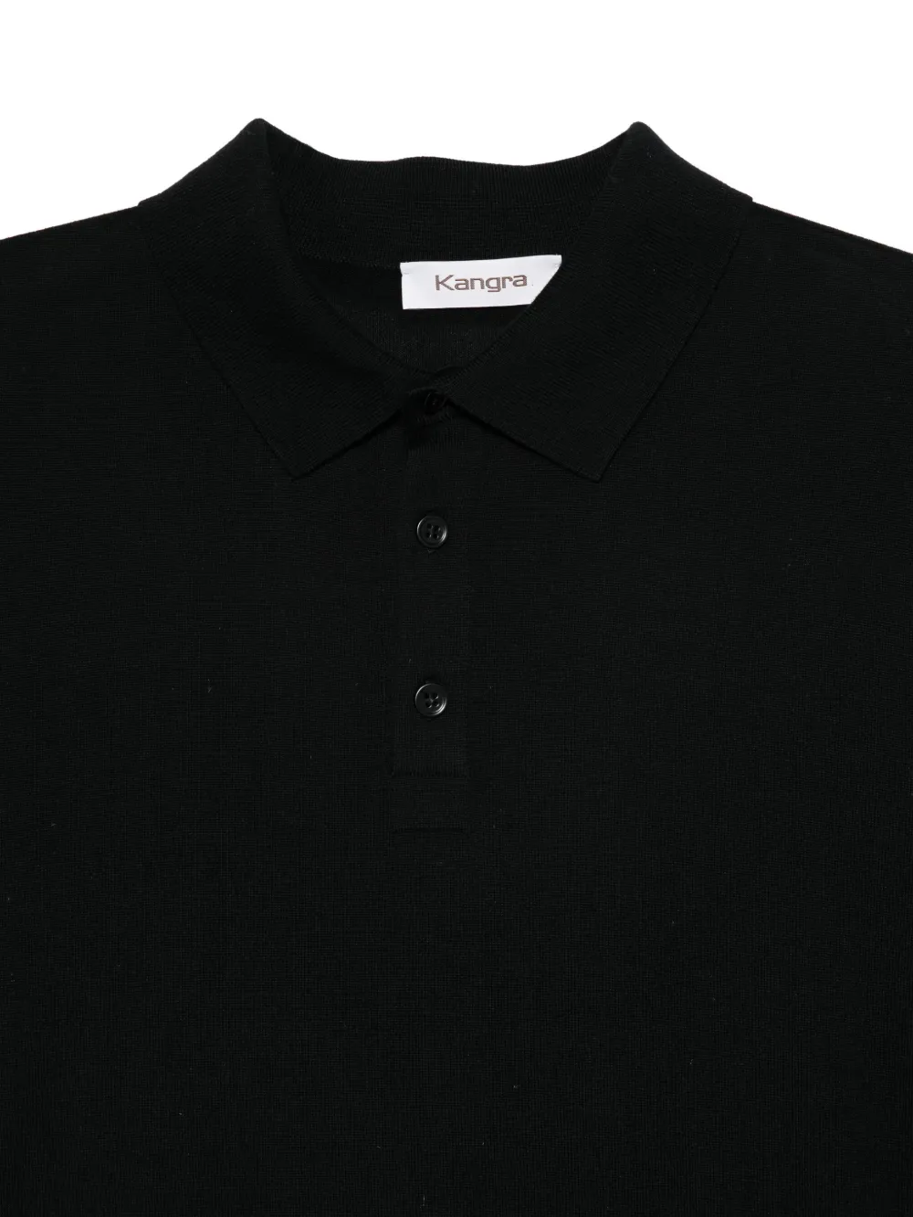 Kangra Poloshirt met lange mouwen Zwart