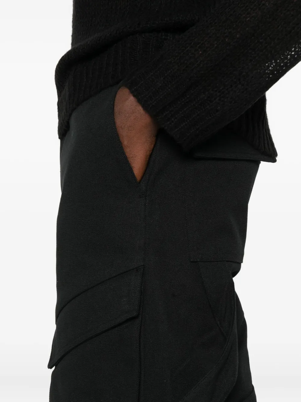 Heliot Emil Pocket-detail Straight-leg Trousers In Black