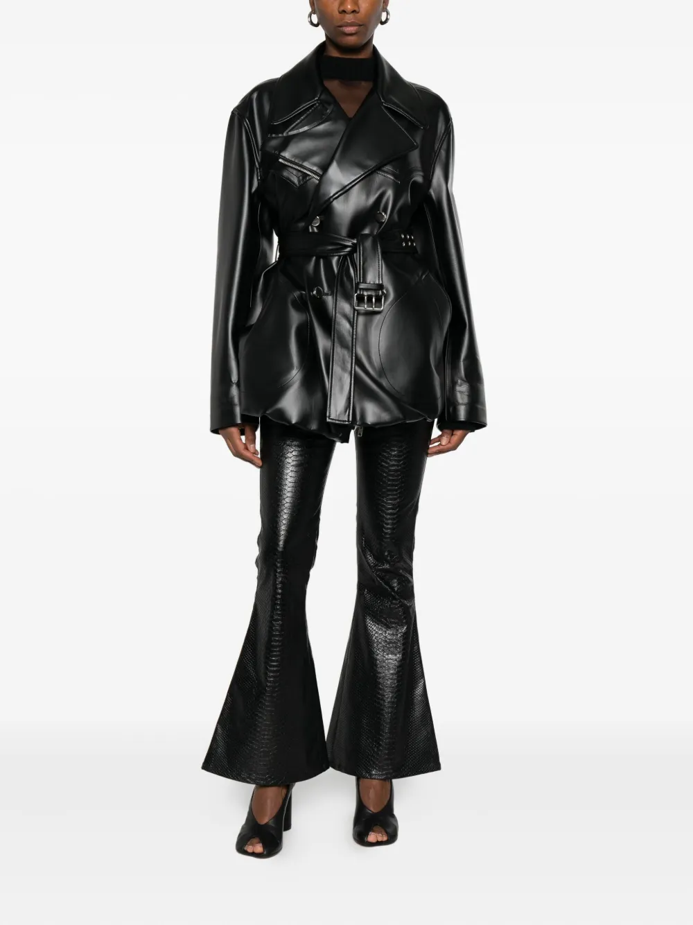 Junya Watanabe flared trousers - Zwart