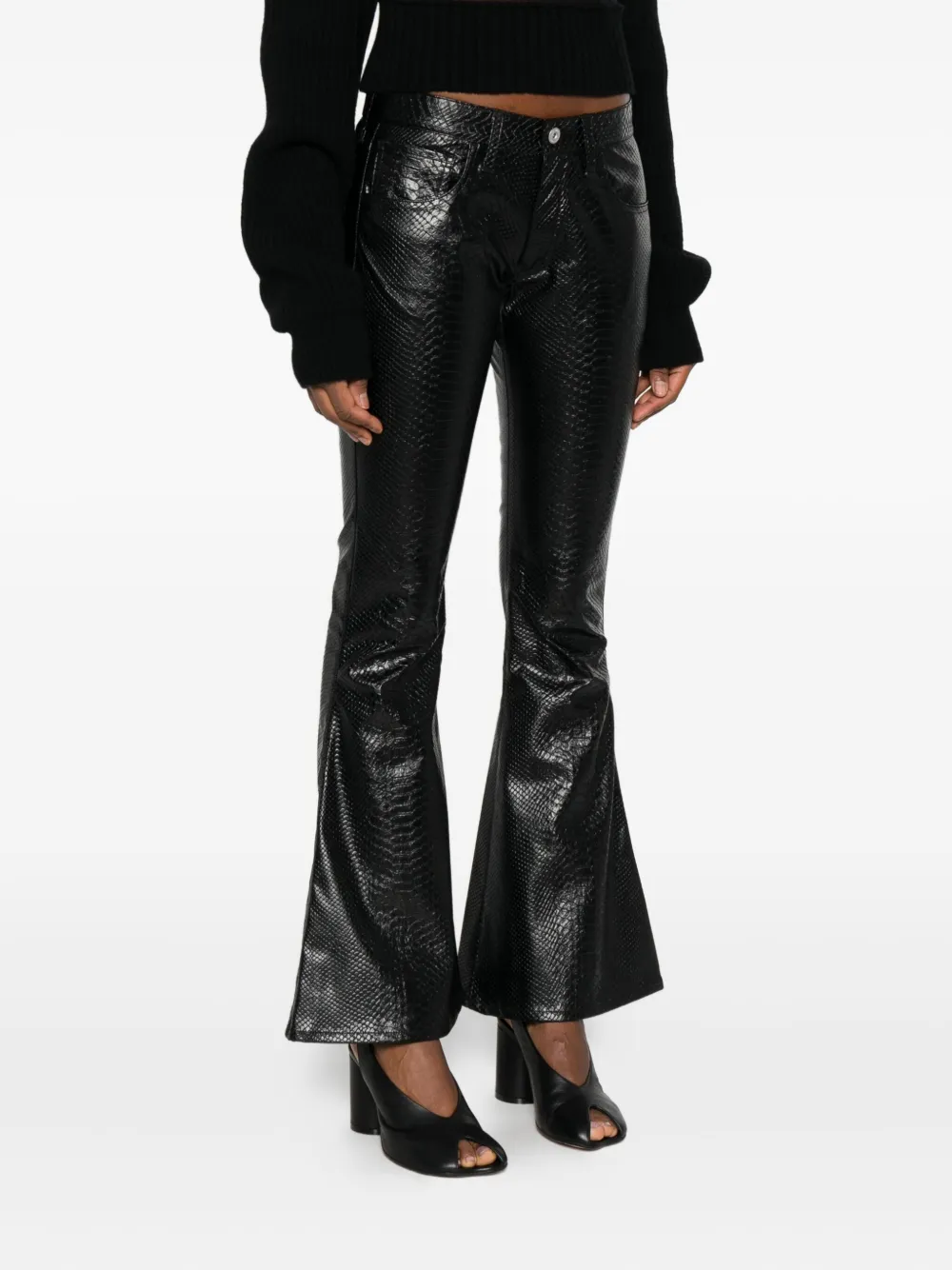 Junya Watanabe Flared Trousers In Black