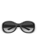 Gucci Eyewear GG2013S studded oval-frame sunglasses - Black
