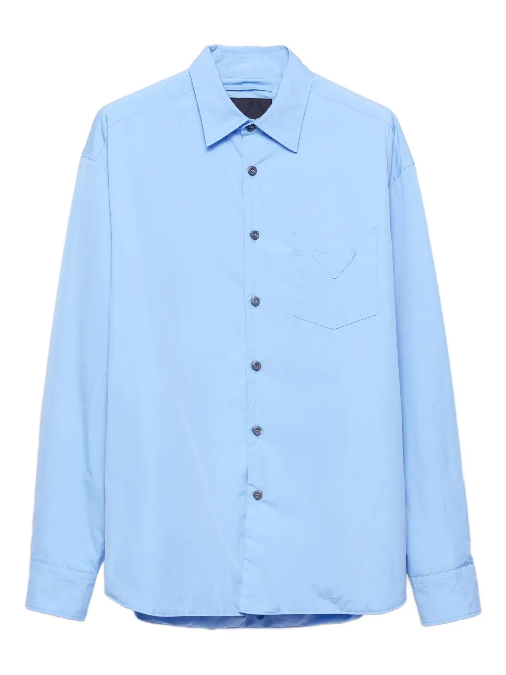 Prada Katoenen overhemd met Triangle-logo Blauw