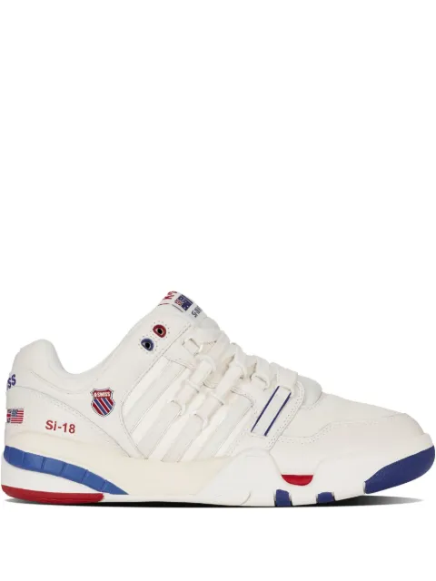 K Swiss SI-18 International "Brilliant White/Classic Blue/Red" sneakers