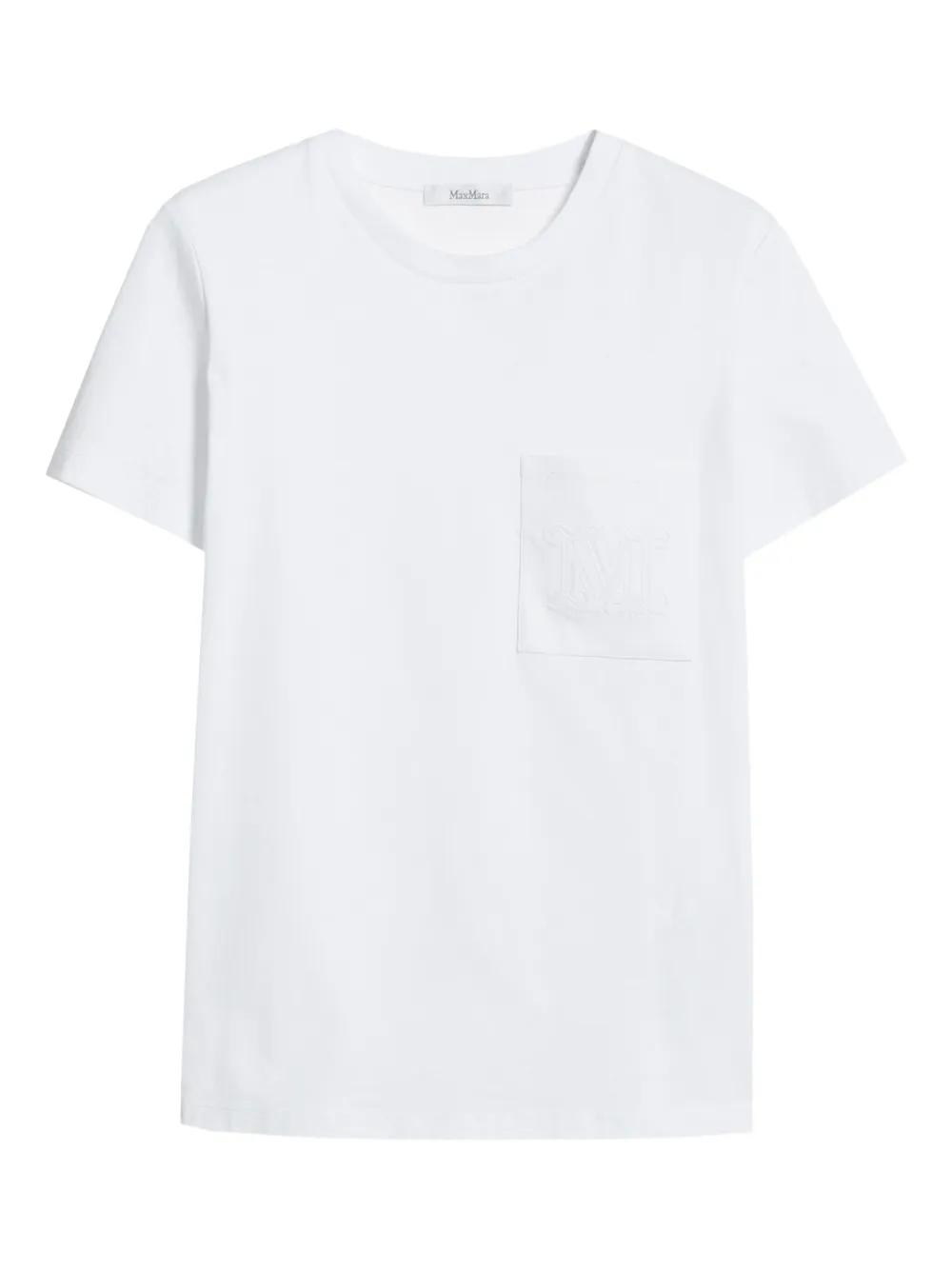 Max Mara monogram-pocket T-shirt Wit