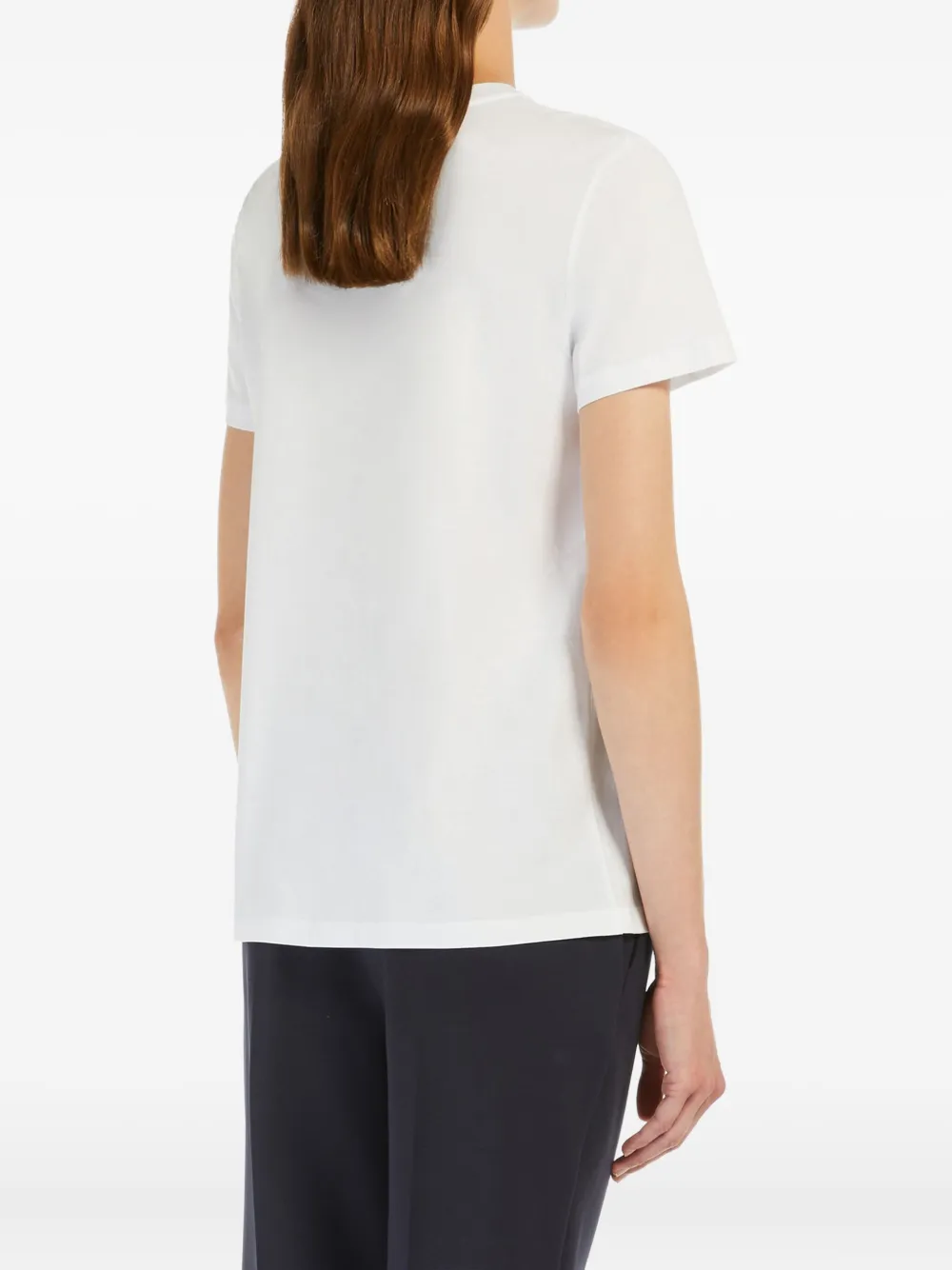 Max Mara monogram-pocket T-shirt Wit
