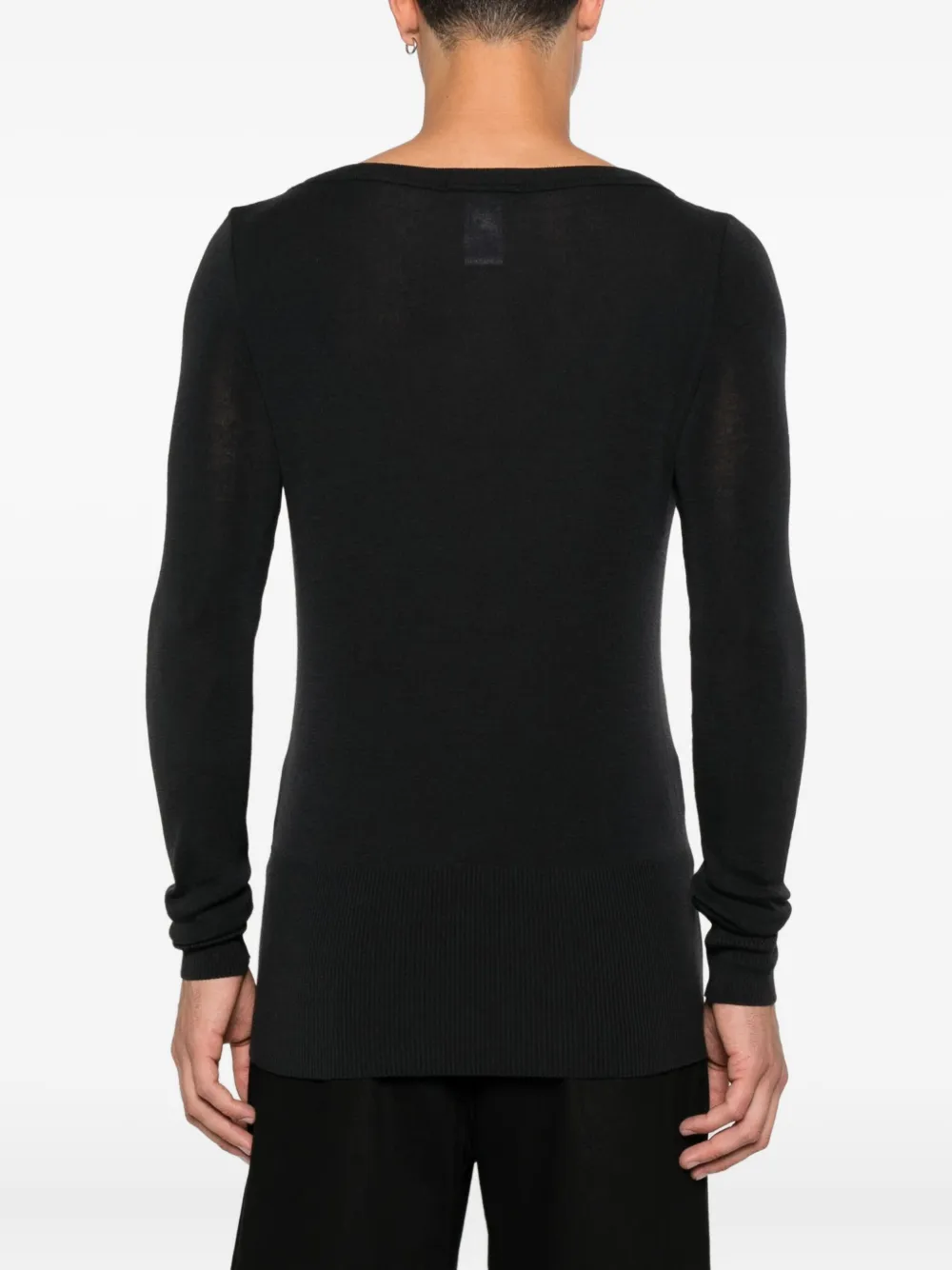 LEMAIRE Top met V-hals Zwart