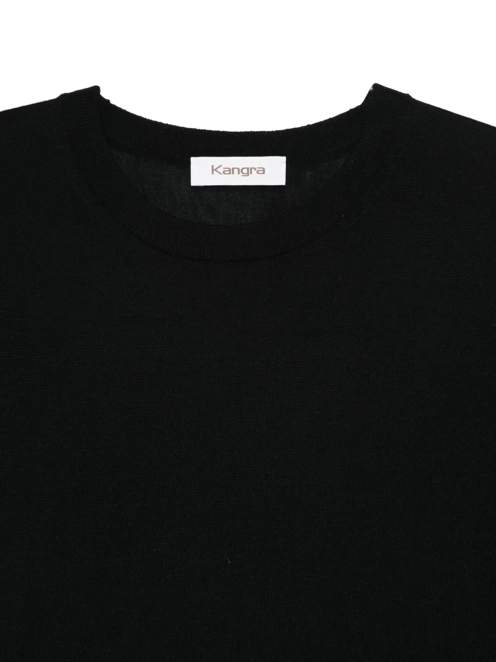 Kangra Wollen T-shirt Zwart