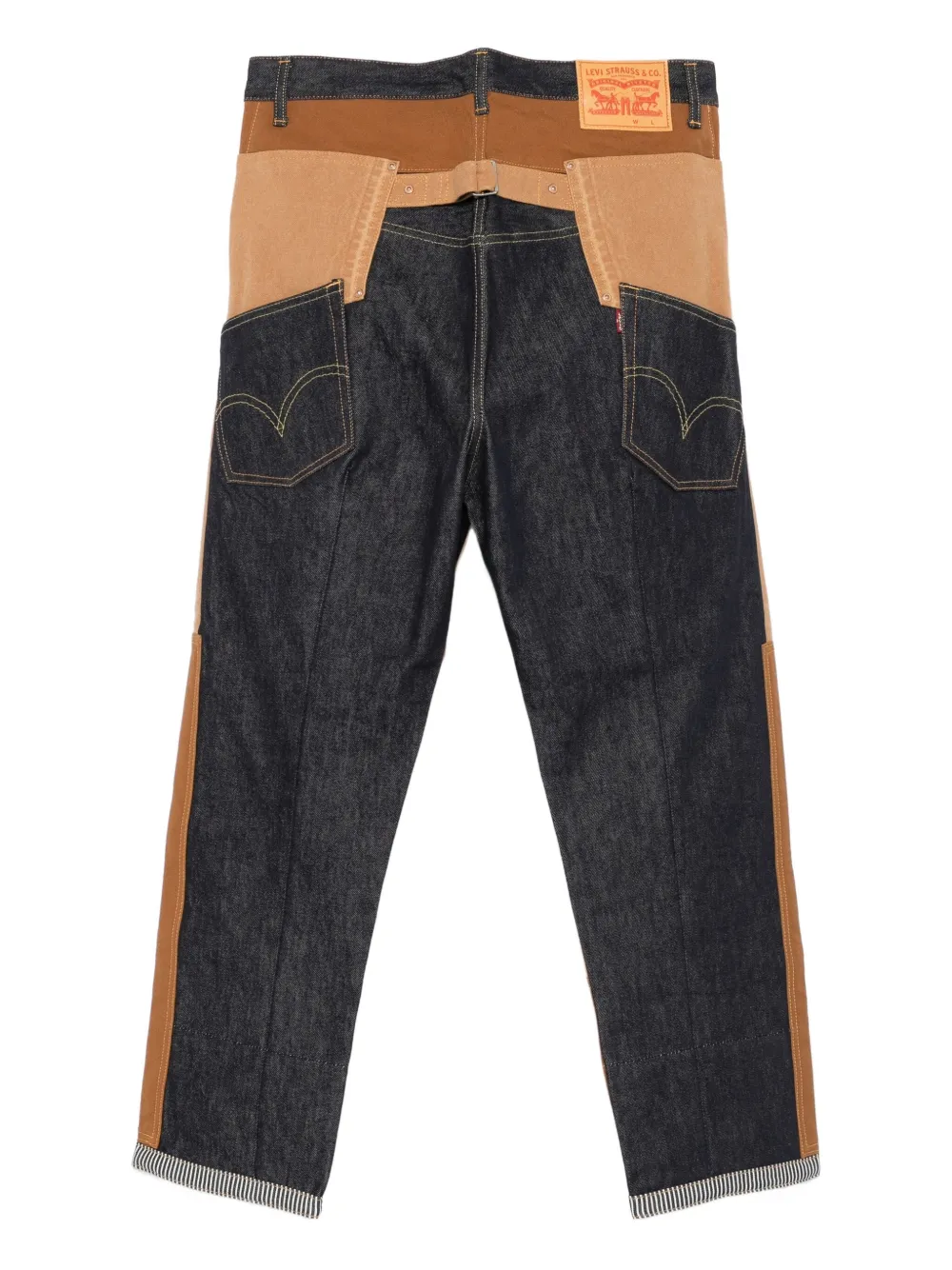 Junya Watanabe MAN patchwork jeans - Bruin