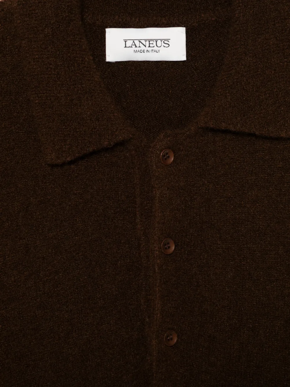  Laneus Button-placket Polo Shirt - Brown 