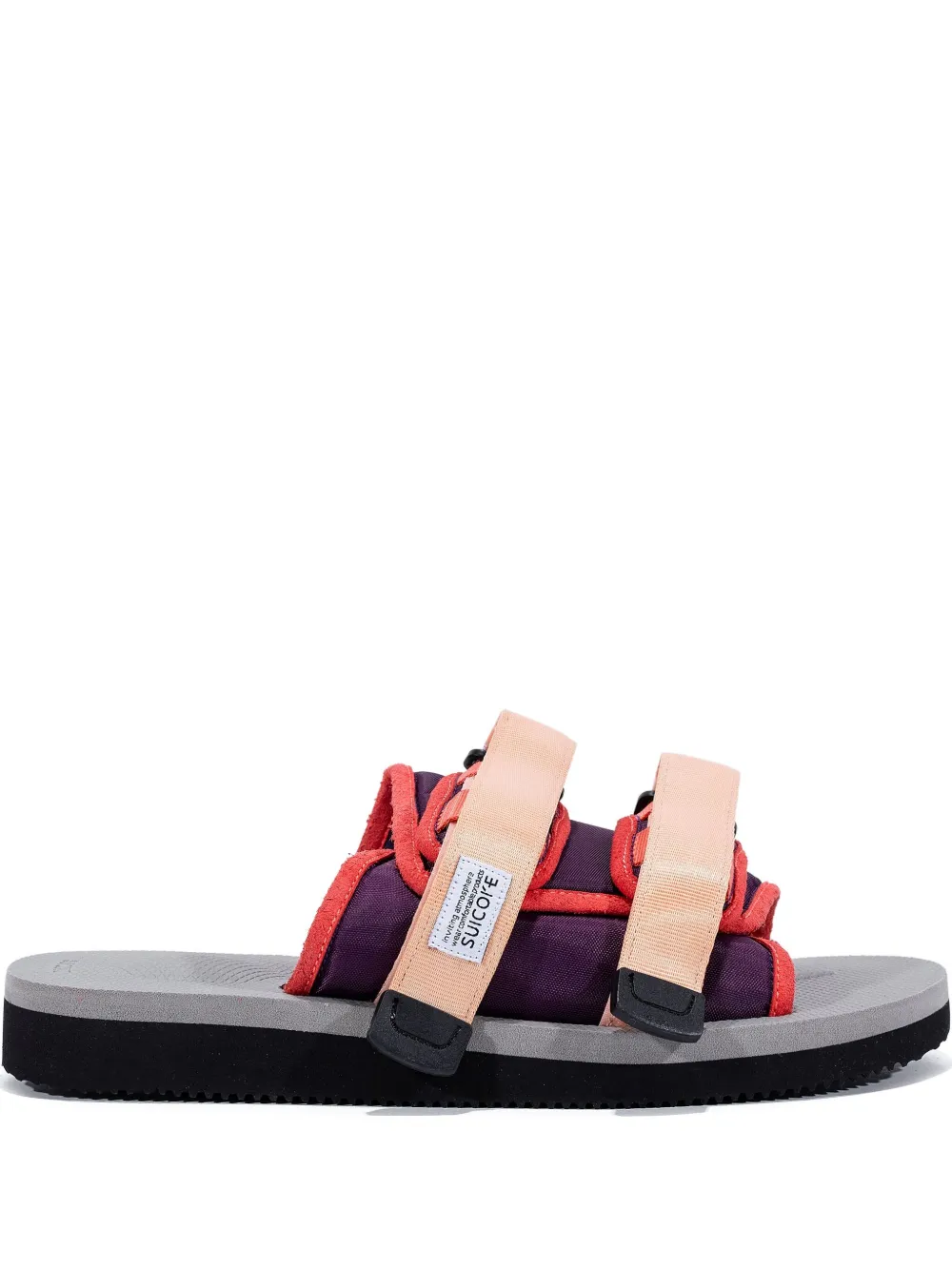 Suicoke MOTO-Cab "Salmon Black" slippers Paars