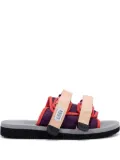 Suicoke MOTO-Cab ""Salmon/Black"" slides - Purple