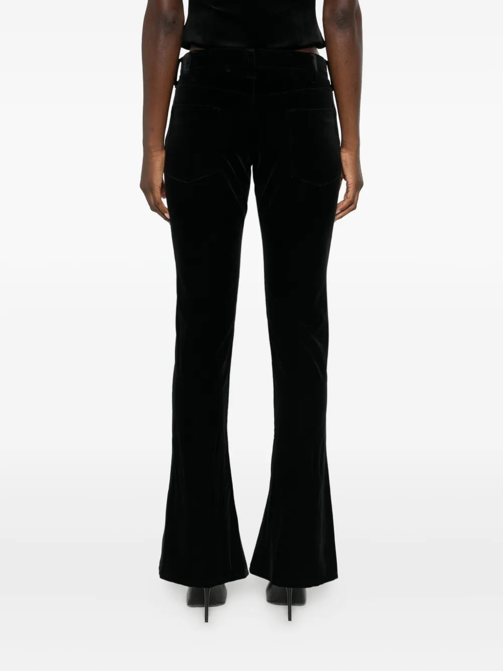 Junya Watanabe Low Waist Flare Pant In Black