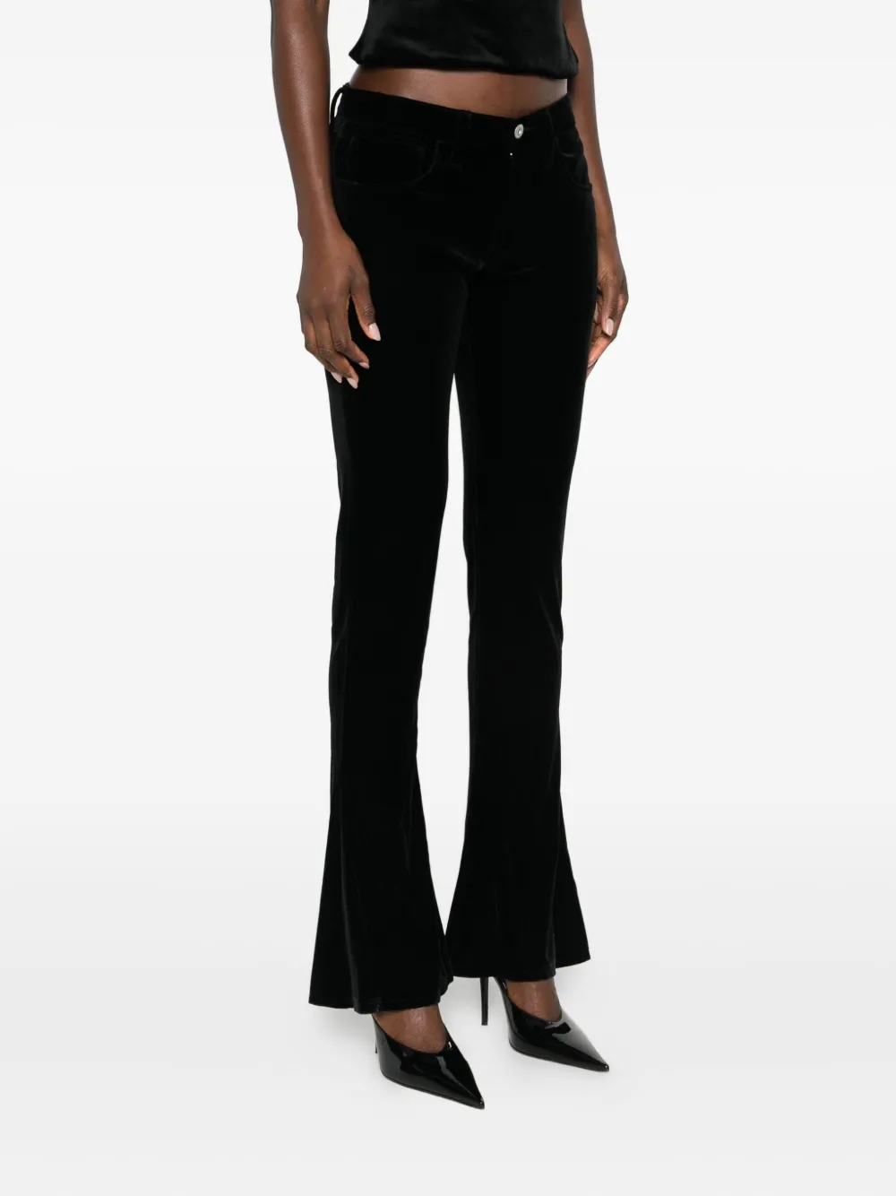 Junya Watanabe Low Waist Flare Pant In Black