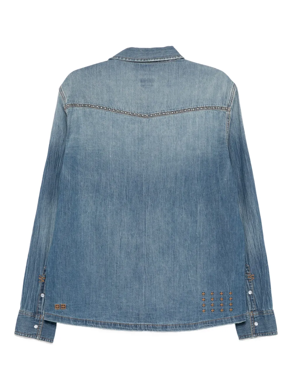 Ksubi Denim overhemd met studs - Blauw