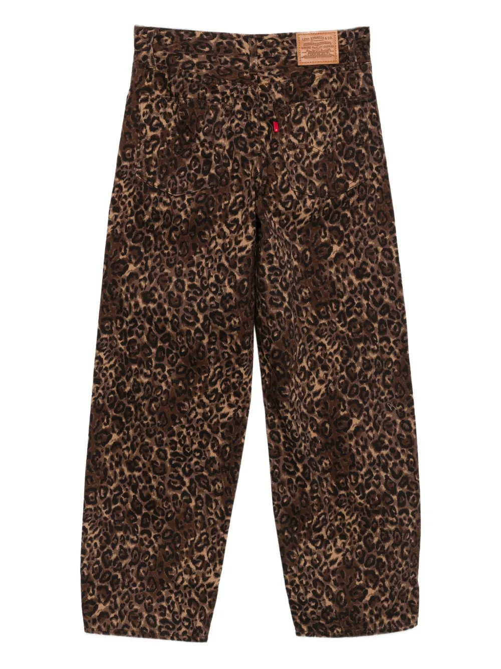 Levi's Leopard-print Jeans In Brown