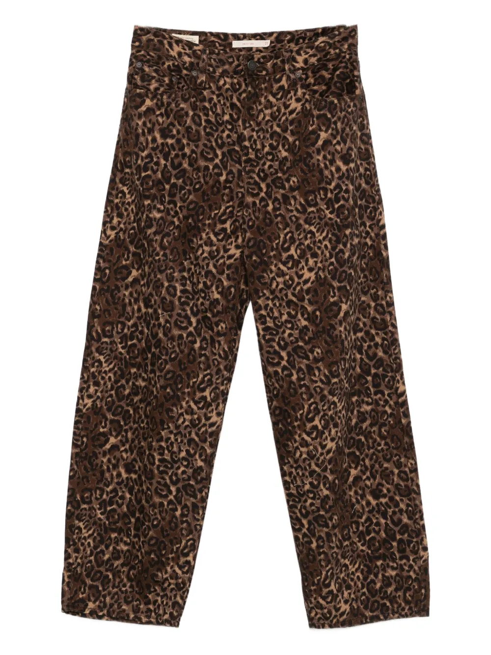 Levi's Leopard-print Jeans In Brown